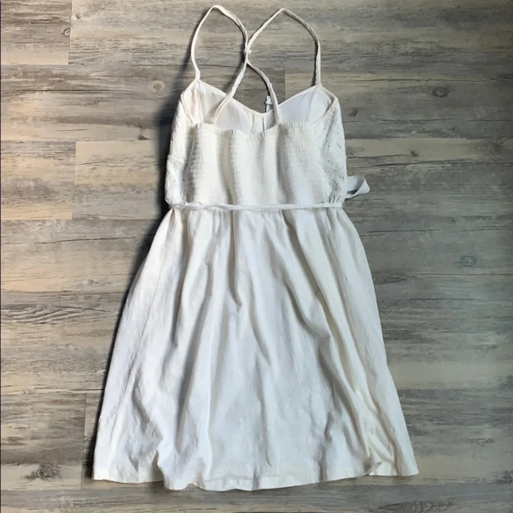 Women's American Eagle Spaghetti Strap Lace Dress With Ribbon Tie Small